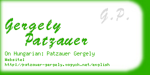 gergely patzauer business card